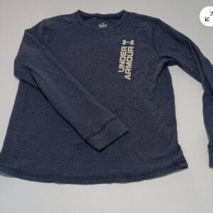 Under Armour Boys LG‎ Gray Thermal Long Sleeve Shirt Youth Large Athletic Fit E8